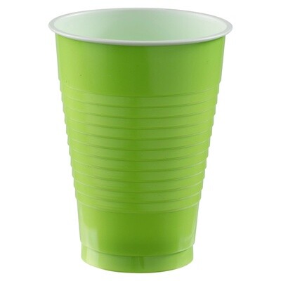 Cups - 12 oz. Plastic Cups, Mid Ct. - Kiwi - 20PCS