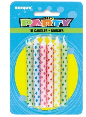 Candles - Diamond  Dots - 10 PCS