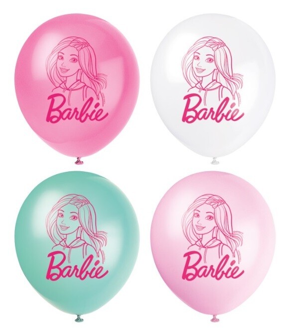 Balloons - Latex - Barbie - 12&quot; - 8PCS
