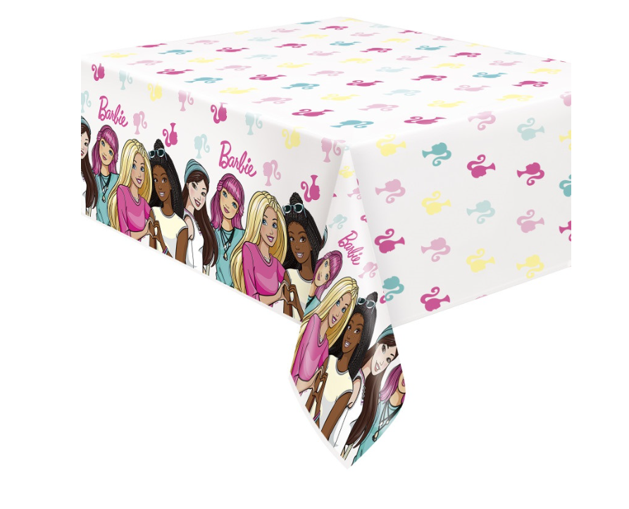 Table Cover - Plastic - Barbie - 54&quot; X  84&quot;