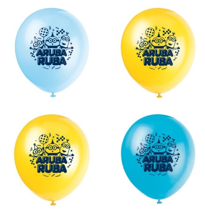 Balloons - Latex - Minion - 12&quot; - 8 PCS
