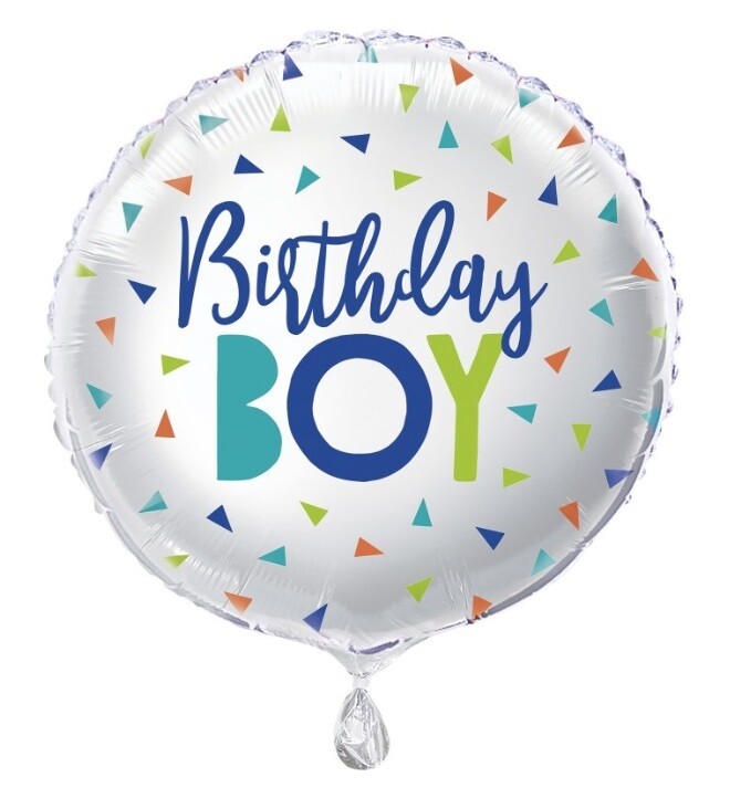 Foil Balloon - Birthday Boy  - 18&#39;&#39;
