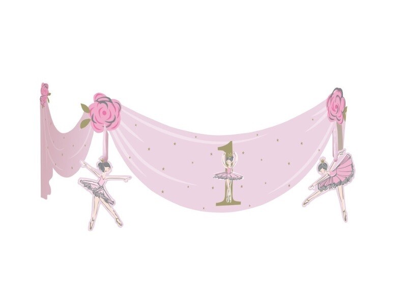 Chair Decoration - Ballerina - 1st Birthday - 1pc