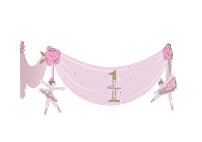 Chair Decoration - Ballerina - 1st Birthday - 1pc