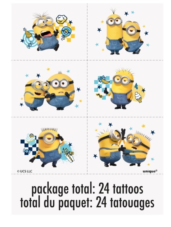 Tattoos - Minions - 12pkg