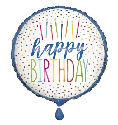 Foil Balloon - Happy Birthday - 18"