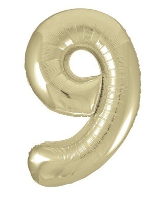 Foil Balloon - Gold # 9 - 34&quot;