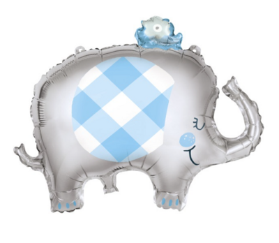 Foil Balloon - Supershape - Blue Elephant - 29&#39;&#39;