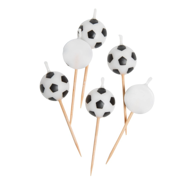 Candles - Soccer -  6 PCS