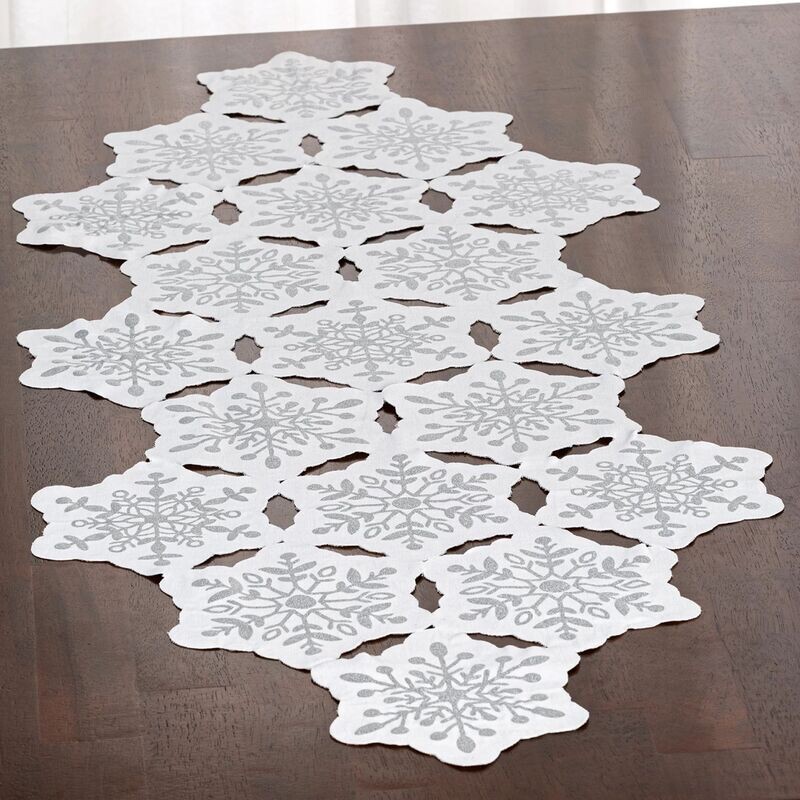 Snowflake Die-Cut Table Runner