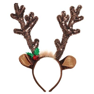 Christmas - Brown Antler Headband