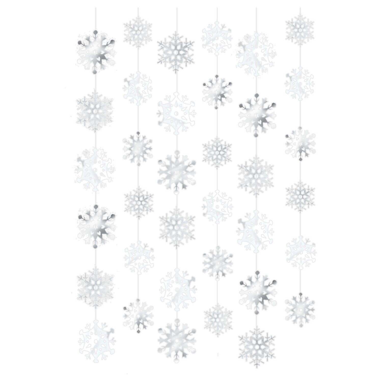 Snowflake Foil String Decorations