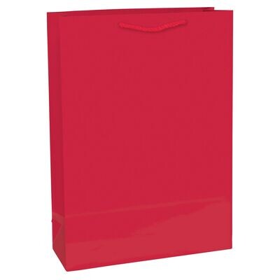 Gift Bag - Medium -Red - 8&quot;X9.5&quot;