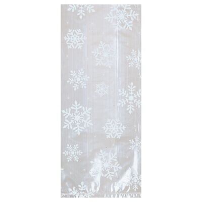 Small White Snowflake Cello Party Bags