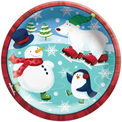 Holiday Fun Paper Plates, 6 3/4&quot;