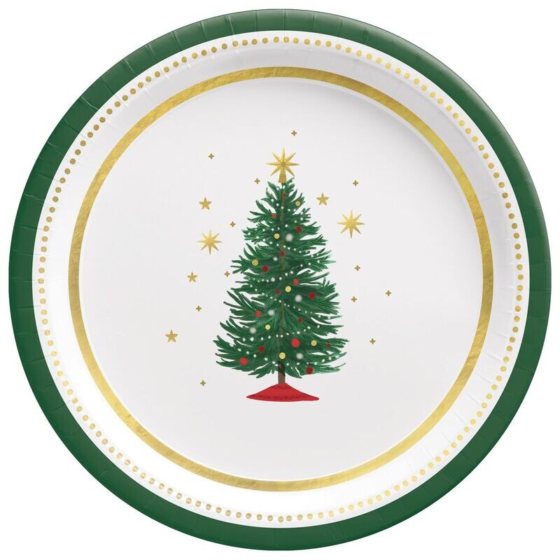 Joyful Tree 7&quot; Round Plate Low Count