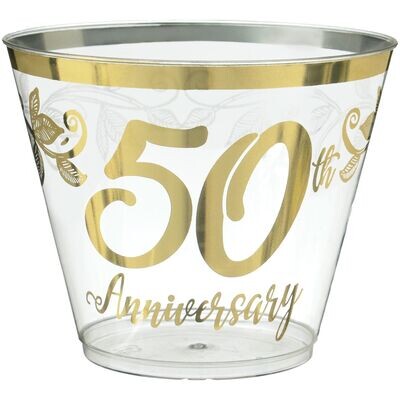Happy 50th Anniversary Tumblers, 9 oz.