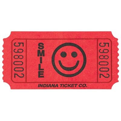 Red Smiley Ticket Roll