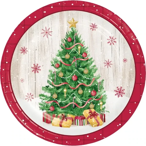 Plates LN- Vintage Christmas - 8.75&quot; - 8PCS