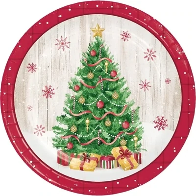 Plates LN- Vintage Christmas - 8.75&quot; - 8PCS