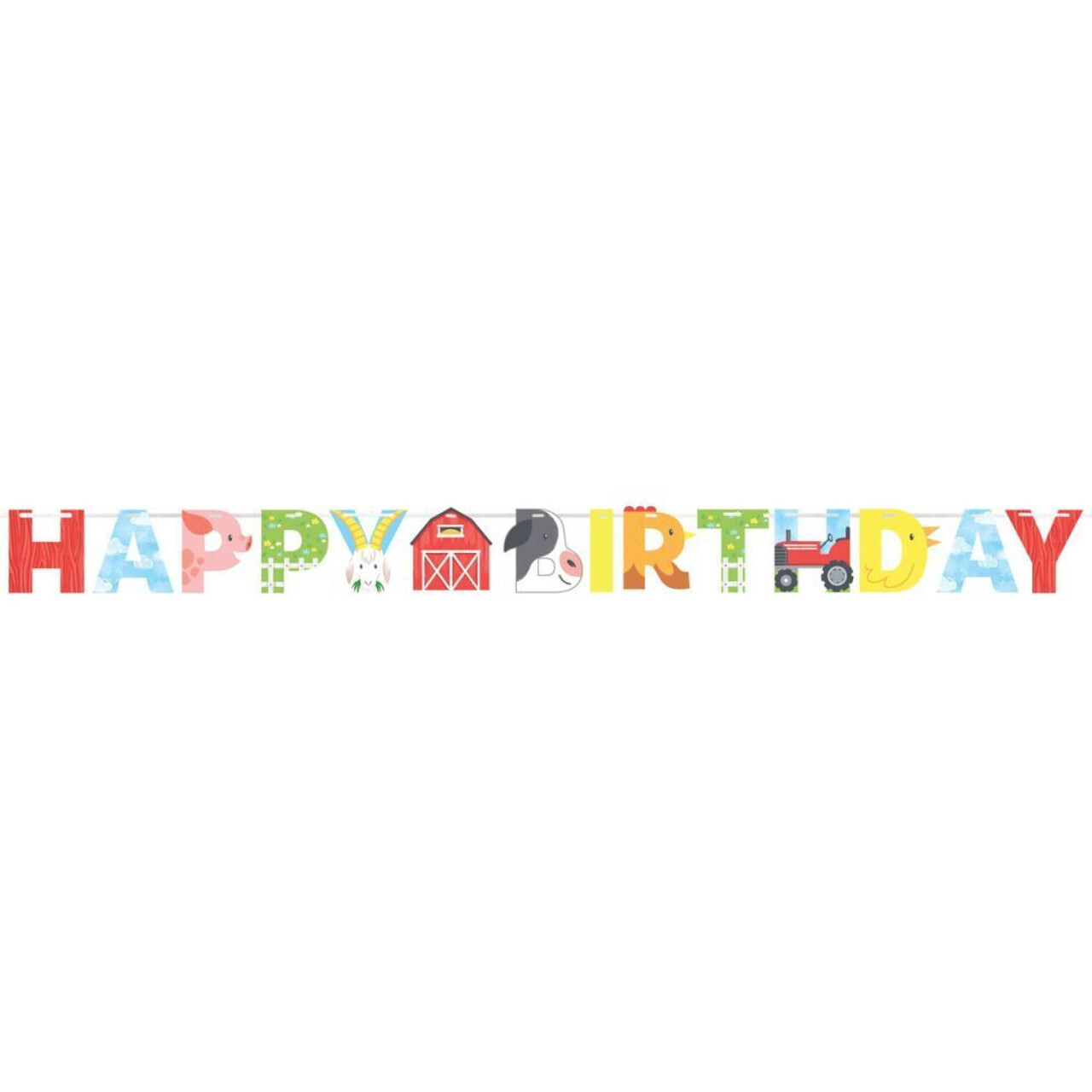 Letter Banner - Farm Animals - 6&quot; X 8.33 FT