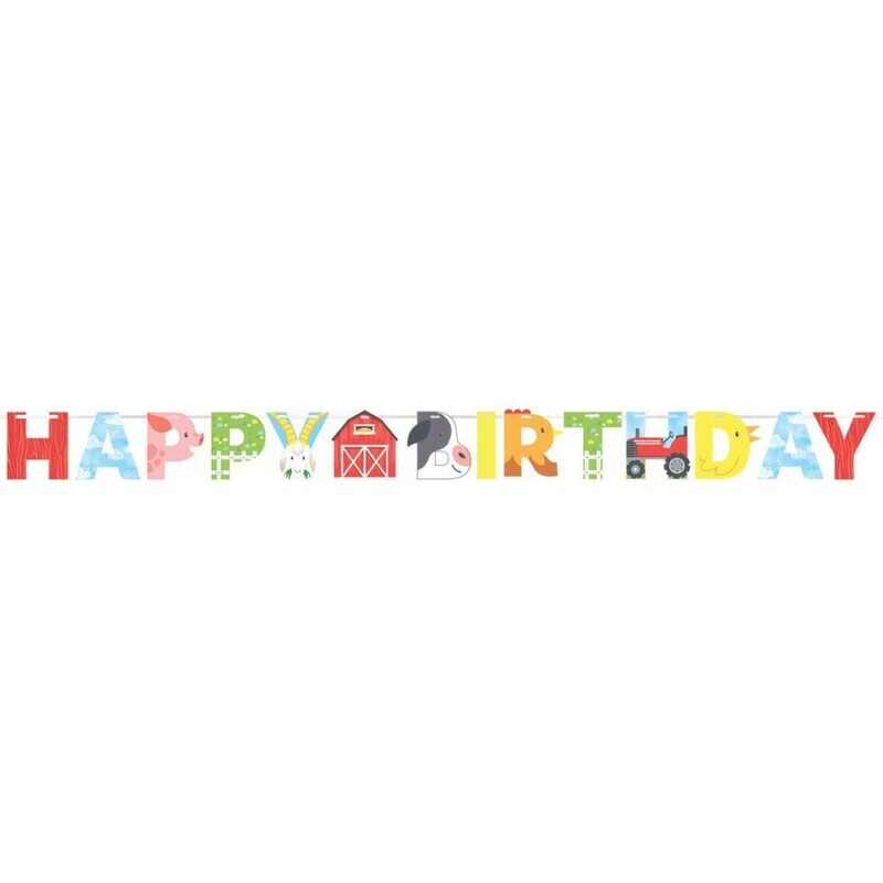 Letter Banner - Farm Animals - 6&quot; X 8.33 FT