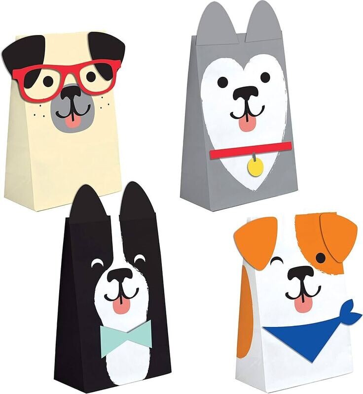 Paper Treat Bags - Dog Party - 8PCS
