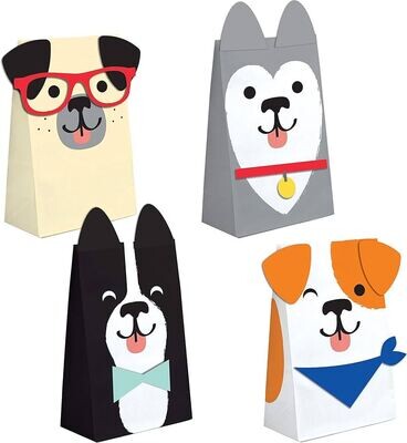 Paper Treat Bags - Dog Party - 8PCS