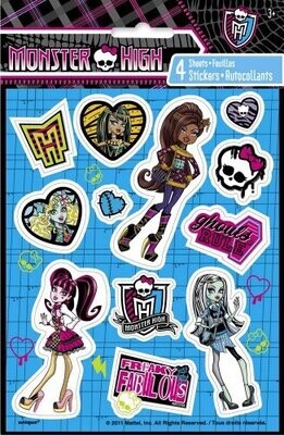 Stickers-Monster High-4shts