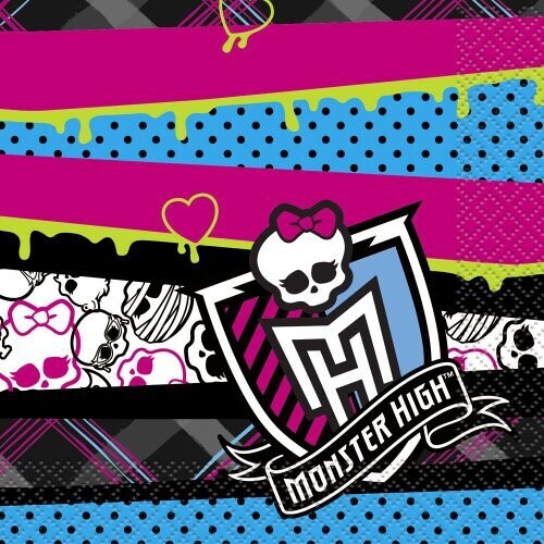 Napkins-BEV-Monster High-16pk-2ply- Final Sale