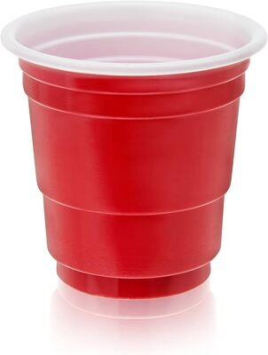 Shot Glasses-Apple Red-Plastic-2oz-30PK