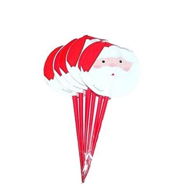 Picks-christmas-Santa Decorative-8pk-Plastic