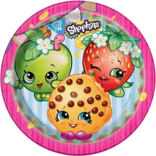 Luncheon Paper Plates-Shopkins-8pk-9&quot;