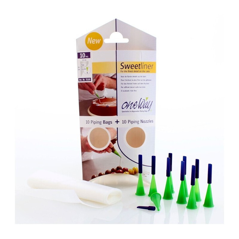 10 Piping Bags + 10 Pipping Nozzles