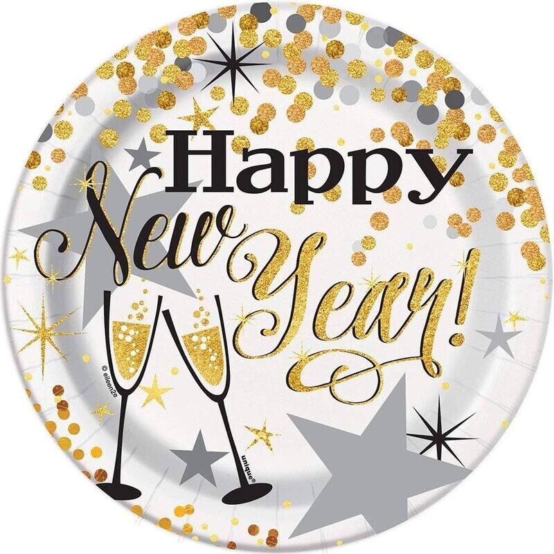Plates Bev-Happy New Year