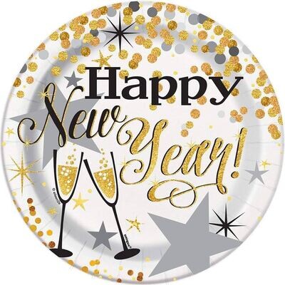 Plates Bev-Happy New Year