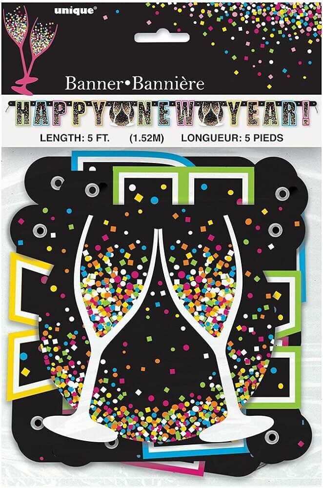 Banner Confetti New Year