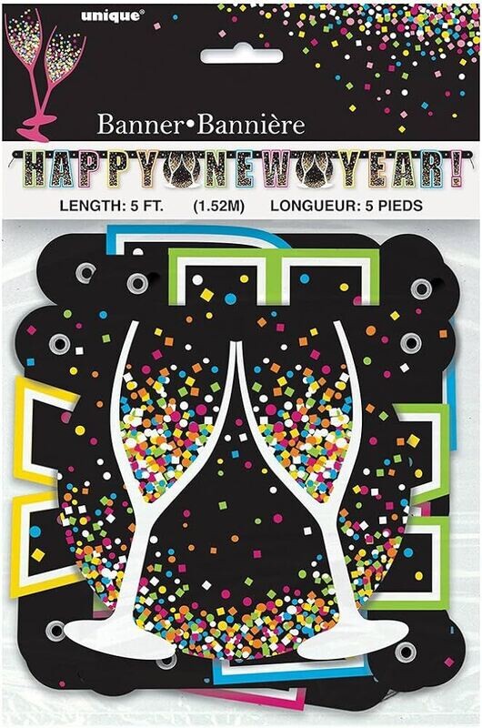 Banner Confetti New Year
