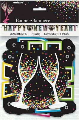 Banner Confetti New Year