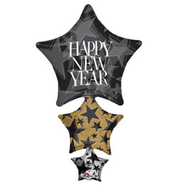 Foil Balloon-Happy New Year SuperShape 42&quot;