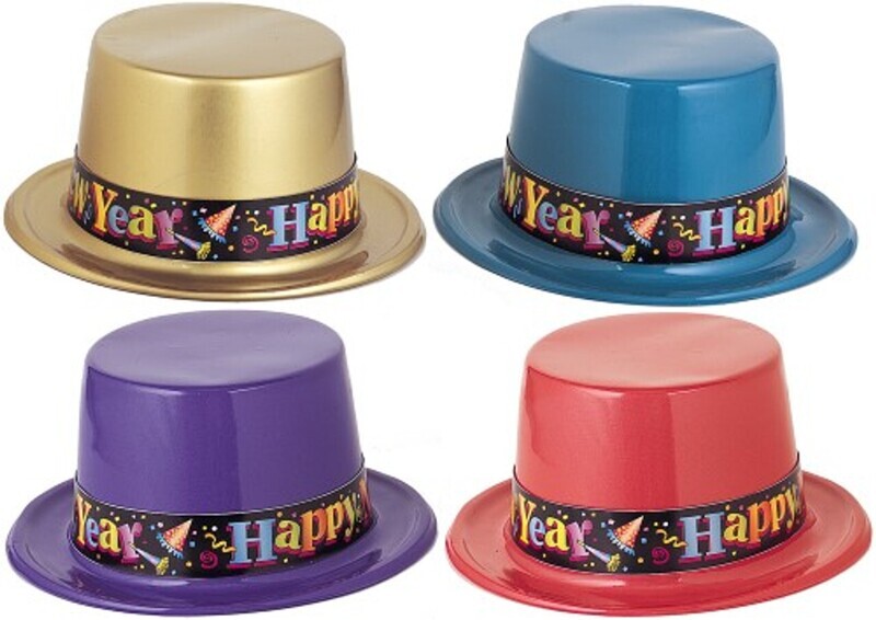 New Year Top Hat Plastic
