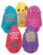 Cone Hats-New Years-Printed-1pk-18&#39;&#39;