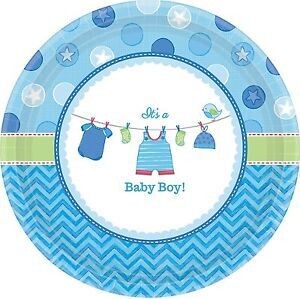 Beverage Paper Plates- It&#39;s a Boy- 8pk-7&quot;