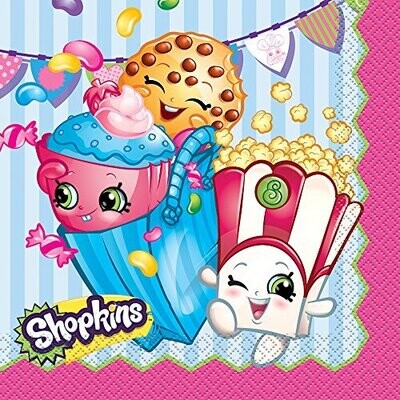 Luncheon Napkins-Shopkins-16pk-2ply