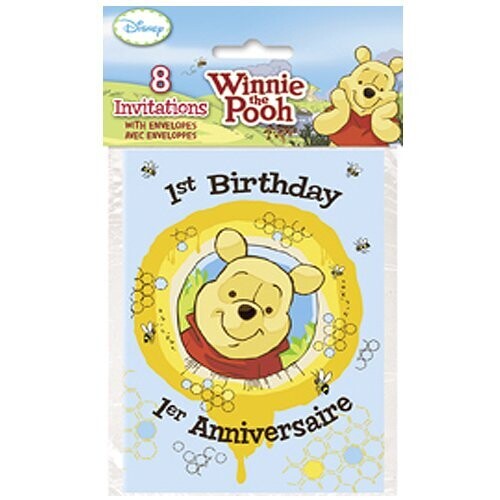 Invitations-Winnie the Pooh-8pk