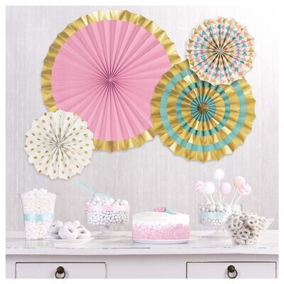 Hot Stamp Paper Fans Pastel