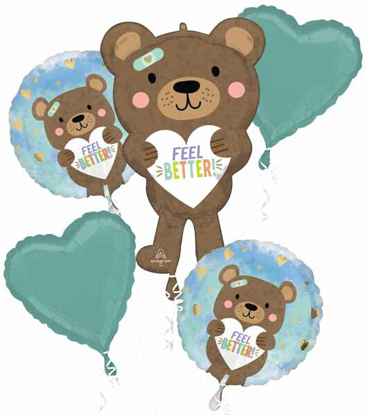 Foil Balloon - Feel Better Bouquet - 5 PCS