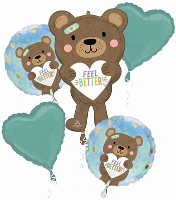 Foil Balloon - Feel Better Bouquet - 5 PCS