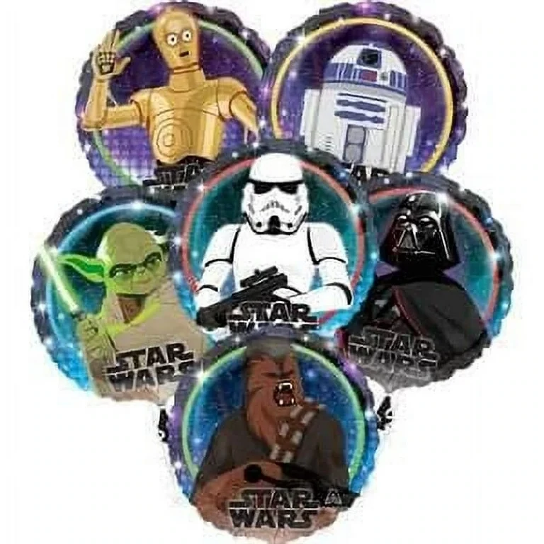 Foil Balloon Bouquet - Starwars- 6 Balloons