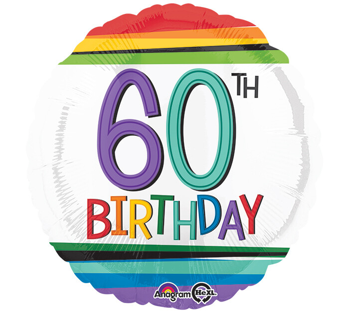 Foil Balloon - 60th Birthday 18&quot;